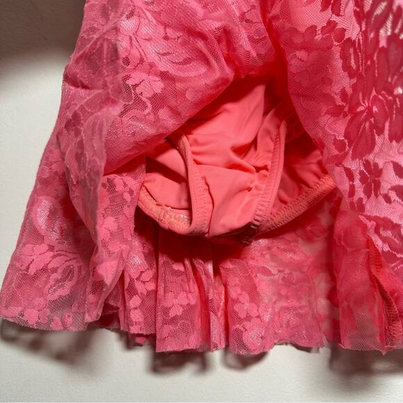 Theatricals Dance Pink Lace tutu Off-Shoulder Child Performance Outfit XSC NWT - Picture 10 of 12